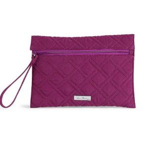 Vera Bradley ~ SLIM WRISTLET ~ Clutch ~ Quilted Plum Microfiber ~ NWT